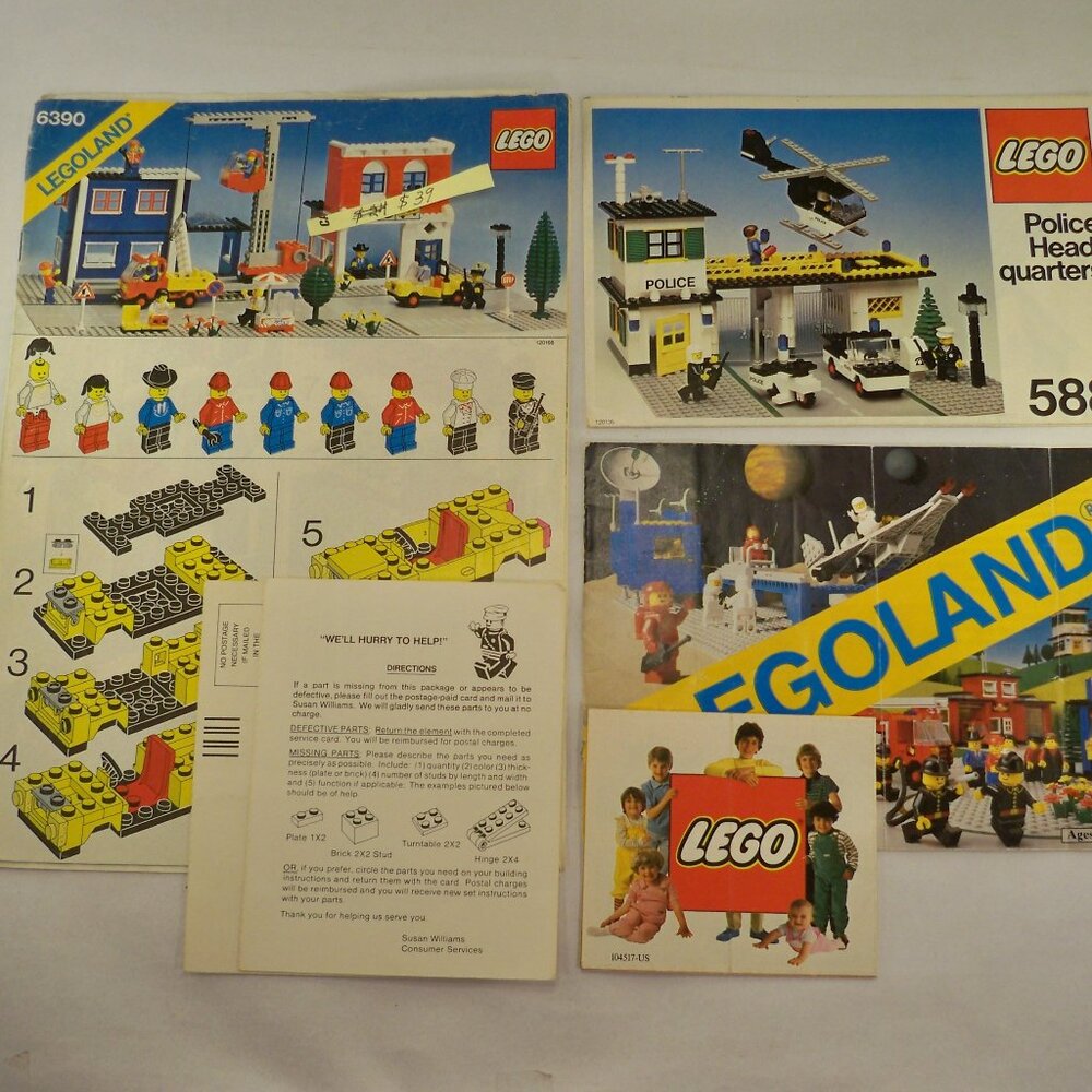 Vintage LEGOLAND *6390, 588 *Assembly & Other Booklets